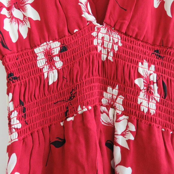 REFORMATION Dane Midi Dress in Freddie Red Floral Smocked Boho - Size S - Picture 8 of 16